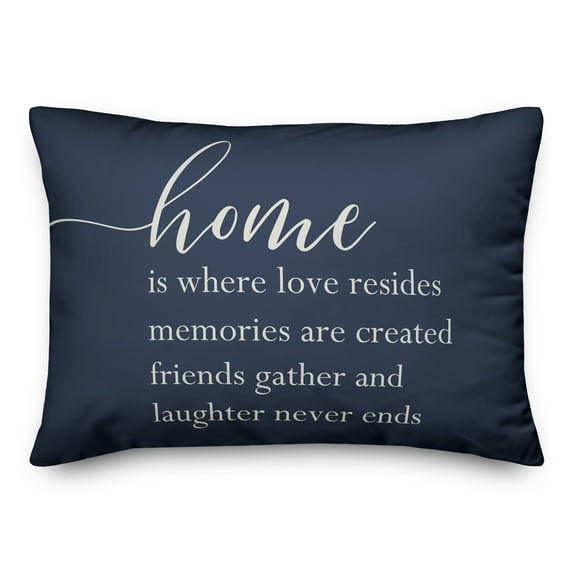 Creative Products Blue Home is Where Love is 14x20 Indoor / Outdoor Pillow