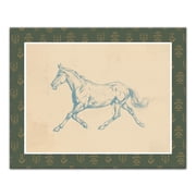 Creative Products Blue Horse Sketch 30 x 24 Canvas Wall Art