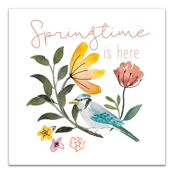 Creative Products Blue Jay Springtime 16x16 Canvas Wall Art