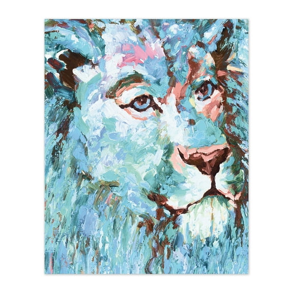 Creative Products Blue Lion 8x10 Canvas Wall Art