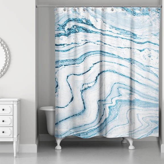 Creative Products Blue Marble Shower Curtain