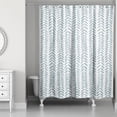 thumbnail image 1 of Creative Products Blue Modern Herringbone 71x74 Shower Curtain, 1 of 7