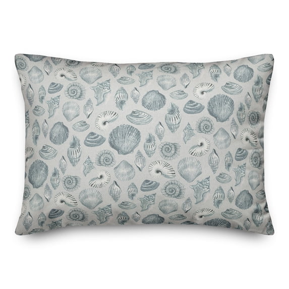 Creative Products Blue Multi Shell on Gray 20 x 14 Spun Poly Pillow