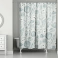 thumbnail image 1 of Creative Products Blue Multi Shell on Gray 71x74 Shower Curtain, 1 of 2