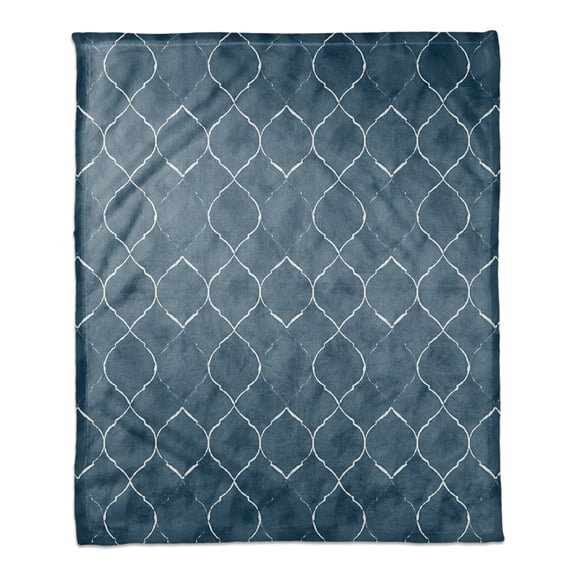 Creative Products Blue Ogee Pattern 50x60 Coral Fleece Blanket