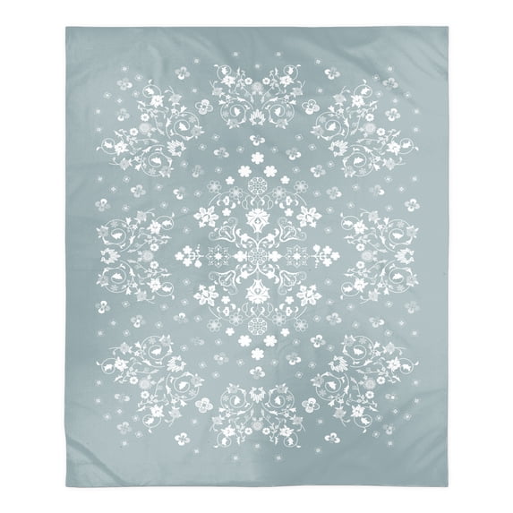 Creative Products Blue Persian Pattern 50x60 Sherpa Fleece Blanket