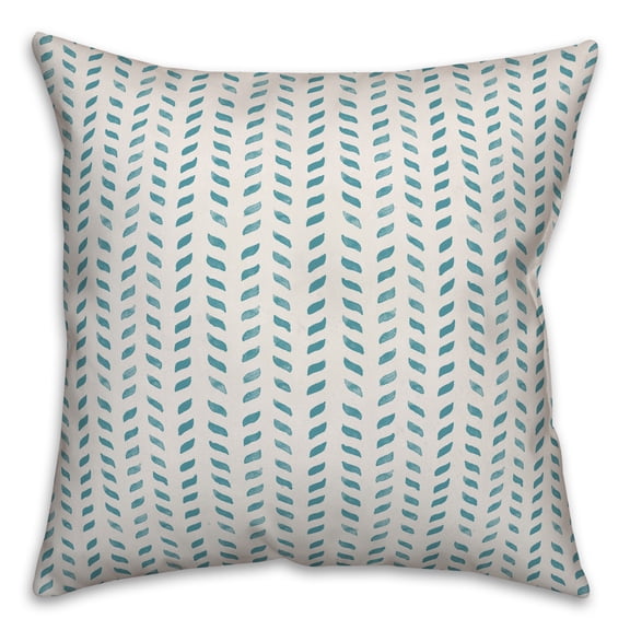Creative Products Blue Petal Pattern 16x16 Spun Poly Pillow