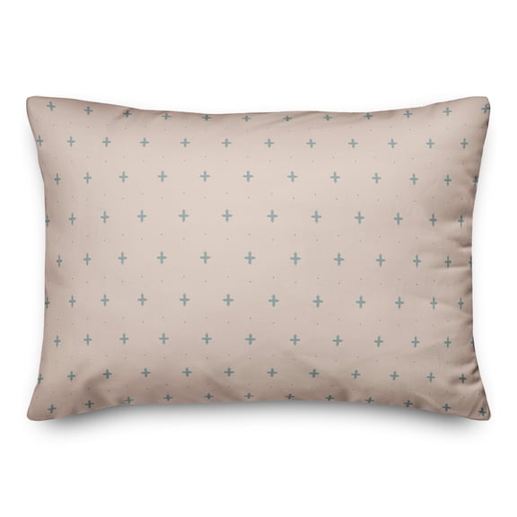 Creative Products Blue Plus on Blush 20 x 14 Spun Poly Pillow