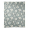 thumbnail image 1 of Creative Products Blue Snowflake Pattern 50 x 60 Coral Fleece Blanket, 1 of 3
