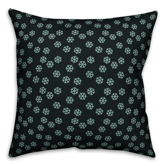 Creative Products Blue Snowflakes Pattern 16x16 Spun Poly Pillow
