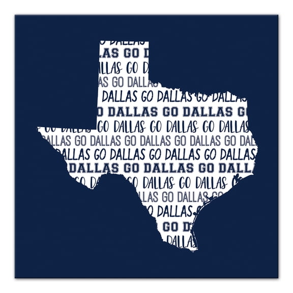 Creative Products Blue Texas Go Team 16 x 16 Canvas Wall Art