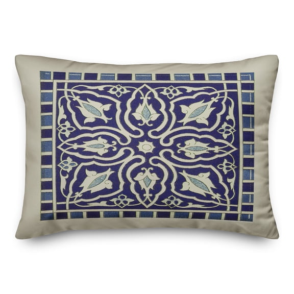 Creative Products Blue Tile Bright 20 x 14 Spun Poly Pillow