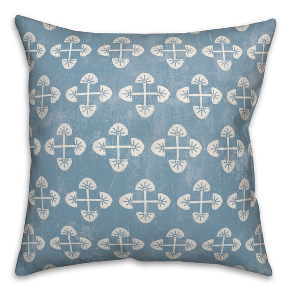 Creative Products Blue Tribal Pattern 18 x 18 Spun Poly Pillow