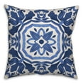 thumbnail image 1 of Creative Products Blue Watercolor Damask Tile 20x20 Spun Poly Pillow, 1 of 2