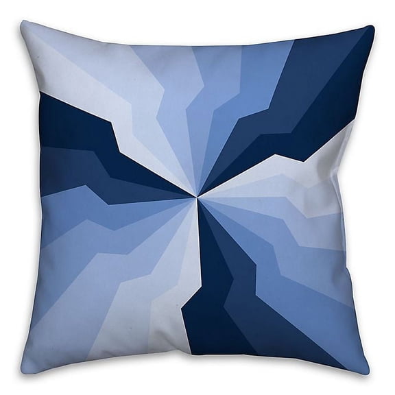 Creative Products Blue and White Zigzag Pattern 16x16 Throw Pillow