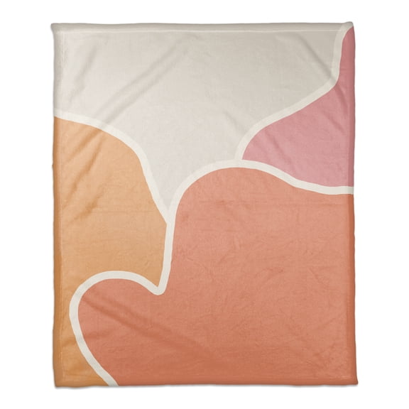 Creative Products Blush Abstract 50 x 60 Coral Fleece Blanket