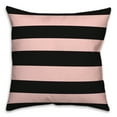 thumbnail image 1 of Creative Products Blush And Black Stripes 18 x 18 Spun Poly Pillow, 1 of 3