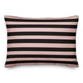 thumbnail image 1 of Creative Products Blush And Black Stripes 20 x 14 Spun Poly Pillow, 1 of 3
