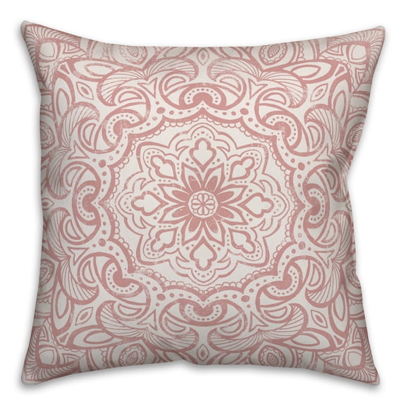 Creative Products Blush Distressed Medallion 20x20 Spun Poly Pillow