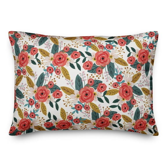 Creative Products Blush Floral Pattern 14x20 Spun Poly Pillow
