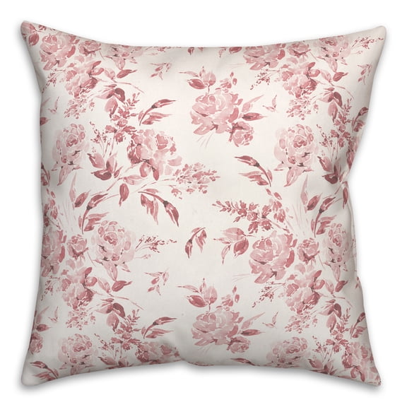 Creative Products Blush Floral Pattern 18x18 Spun Poly Pillow