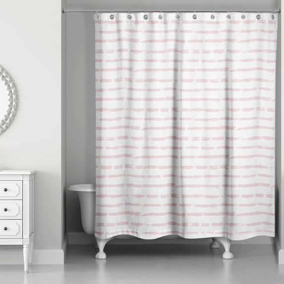 Creative Products Blush Painted Strokes 71x74 Shower Curtain