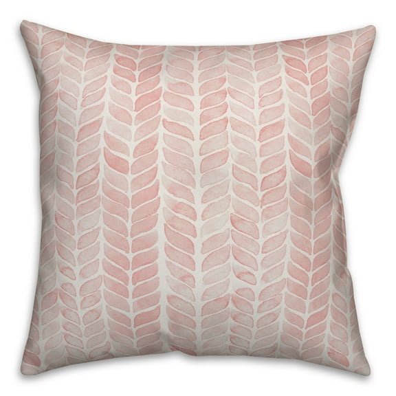 Creative Products Blush Watercolor Herringbone 20x20 Spun Poly Pillow