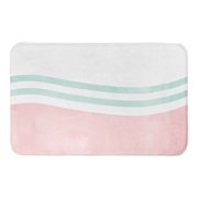 Creative Products Blush and Mint Swoop 34x21 Bath Mat