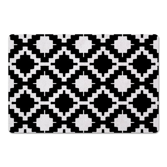 Creative Products Boho Aztec Black 27x18 Floor Mat