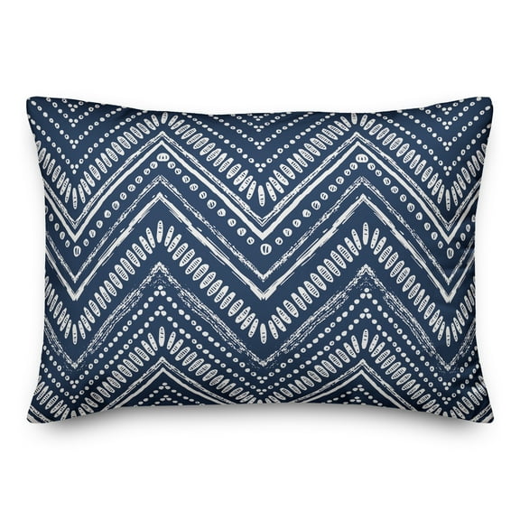 Creative Products Boho Chevron Navy 14x20 Indoor / Outdoor Pillow