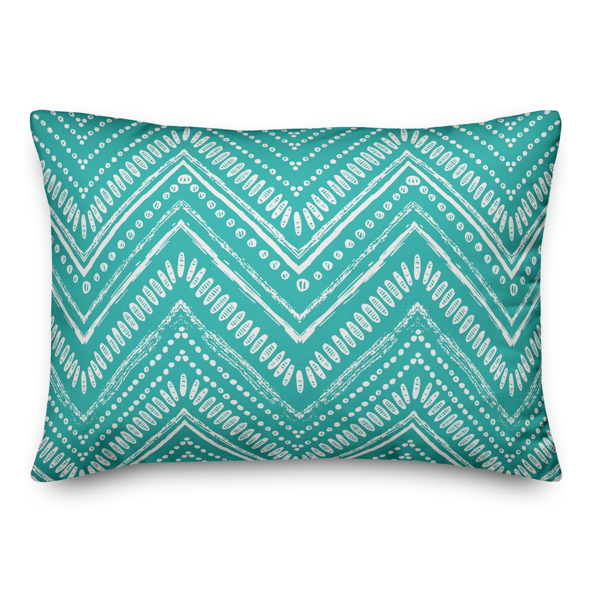 Creative Products Boho Chevron Teal 14x20 Indoor / Outdoor Pillow