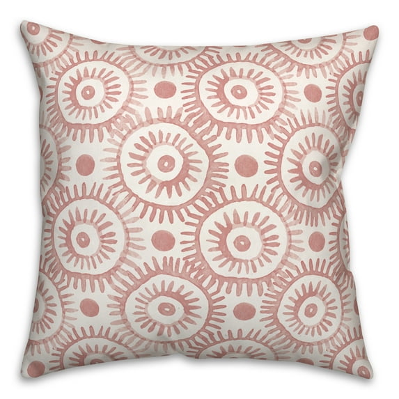 Creative Products Boho Circles Pink 18 x 18 Indoor / Outdoor Pillow