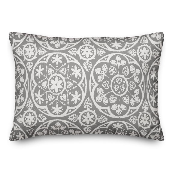 Creative Products Boho Tile Gray 14 x 20 Indoor / Outdoor Pillow