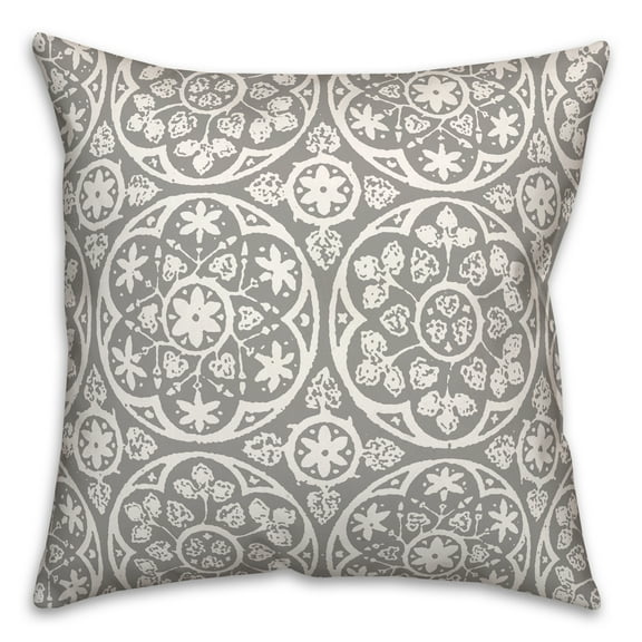 Creative Products Boho Tile Gray 16 x 16 Indoor / Outdoor Pillow
