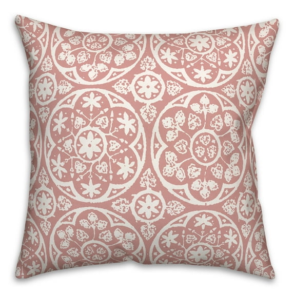 Creative Products Boho Tile Pink 18 x 18 Indoor / Outdoor Pillow