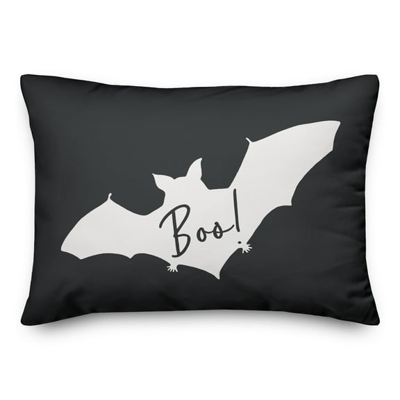 Creative Products Boo Bat Gray 20 x 14 Spun Poly Pillow