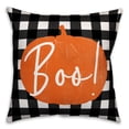 thumbnail image 1 of Creative Products Boo Buffalo Check 18x18 Spun Poly Pillow, 1 of 2
