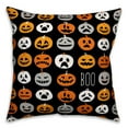 thumbnail image 1 of Creative Products Boo Pumpkin Pattern 18x18 Spun Poly Pillow, 1 of 2