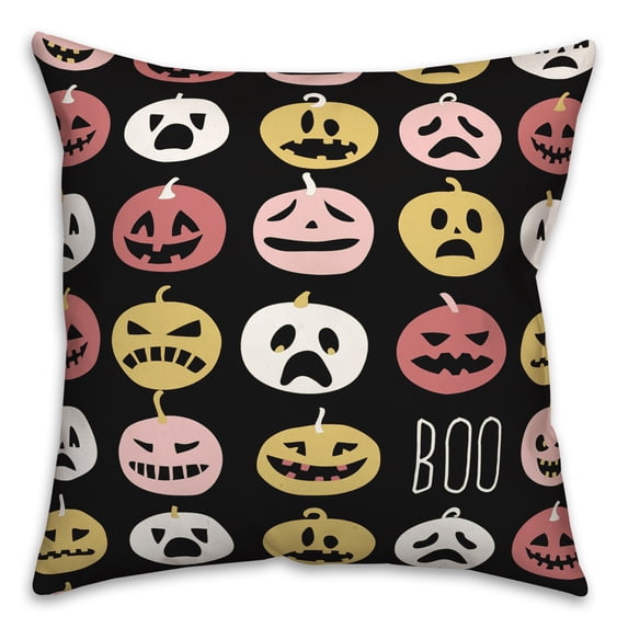 Creative Products Boo Pumpkins Pattern 20 x 20 Spun Poly Pillow