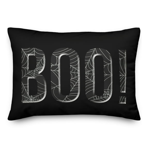 Creative Products Boo Spiderweb 14x20 Spun Poly Pillow