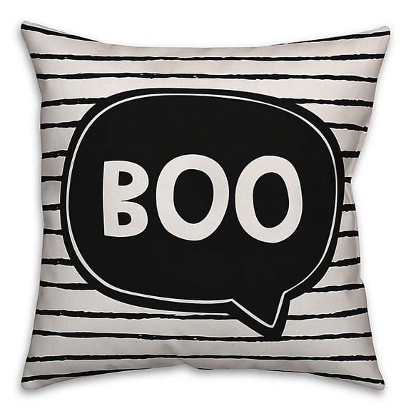 Creative Products Boo Thought Bubble White 18x18 Spun Poly Pillow