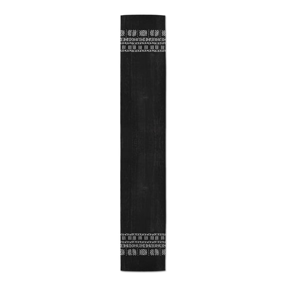 Creative Products Border On Black 16 x 90 Poly Twill Table Runner