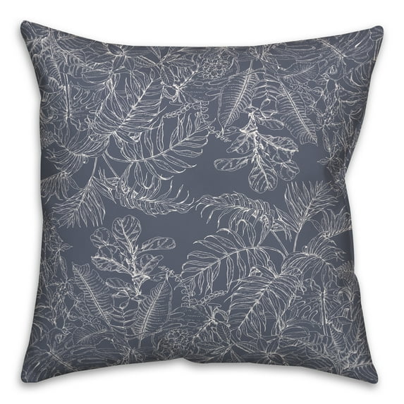 Creative Products Botanical Sketch Blue 16 x 16 Indoor / Outdoor Pillow