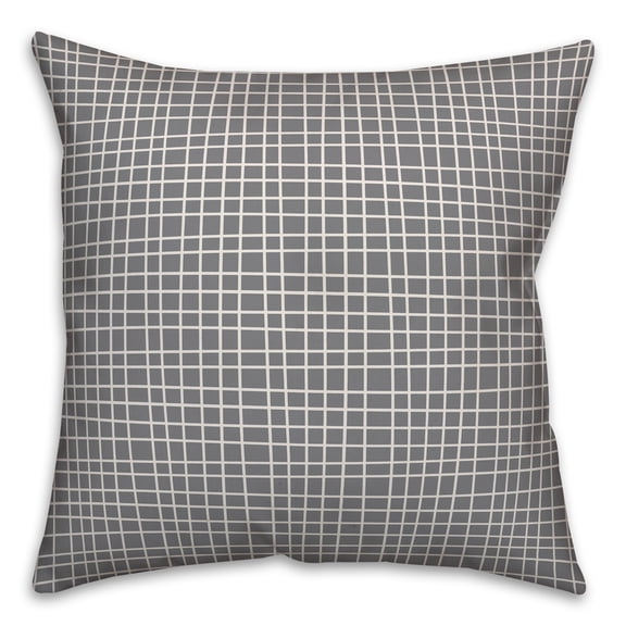 Creative Products Boxes in Gray 16x16 Spun Poly Pillow