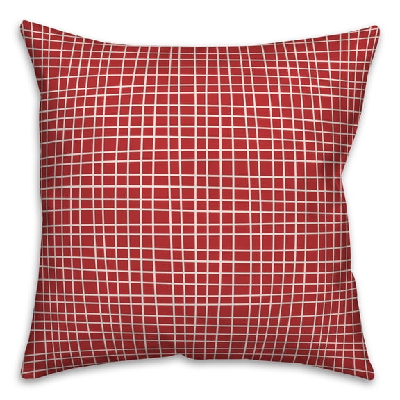 Creative Products Boxes in Red 16x16 Spun Poly Pillow