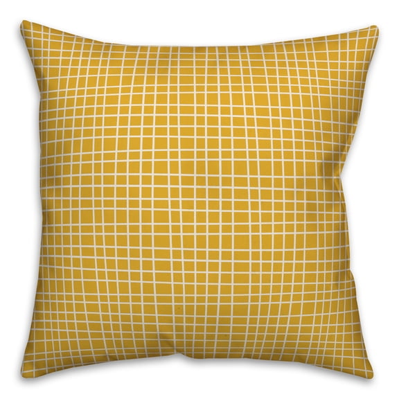 Creative Products Boxes in Yellow 16x16 Spun Poly Pillow