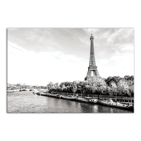 Creative Products Bridge With Eiffel 30x20 Canvas Wall Art