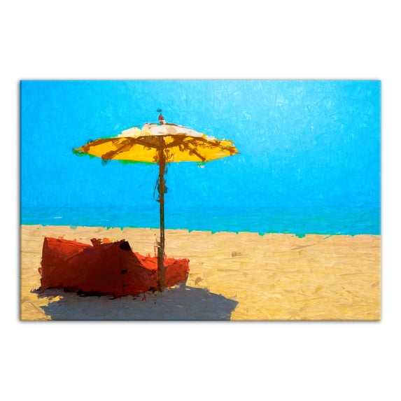 Creative Products Bright Beach Umbrella 30x20 Canvas Wall Art