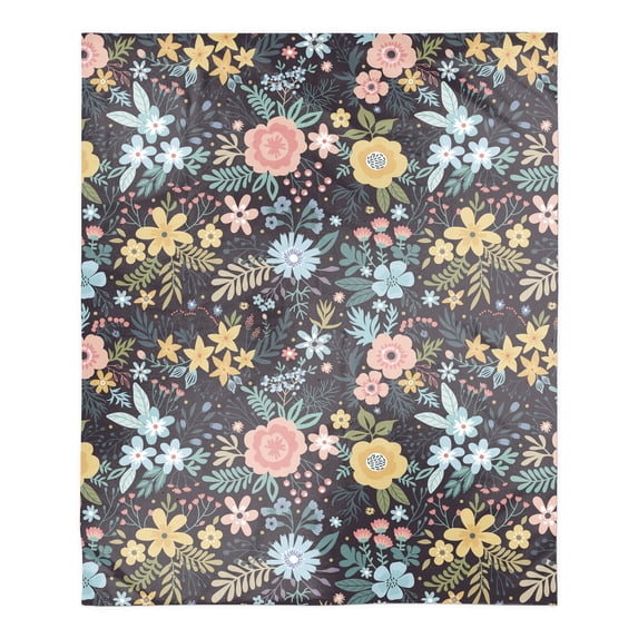 Creative Products Bright Floral Pattern 50x60 Coral Fleece Blanket