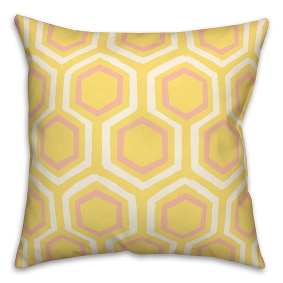 Creative Products Bright Hexagons 18x18 Indoor / Outdoor Pillow